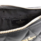 Kate Spade Carey Small Black Quilted Leather Zip Top Crossbody Bag
