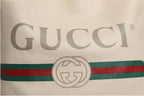 White Web Sherry Logo Print Tote Bag