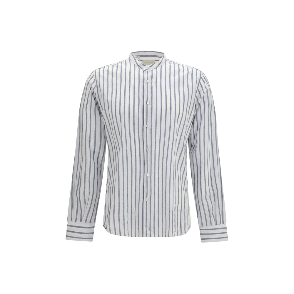 Blue Cotton Pattern Shirt