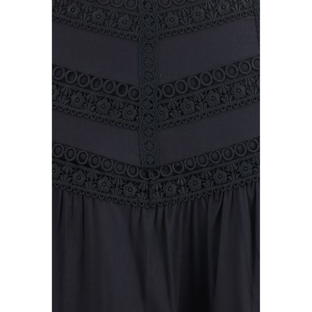Black Cotton Long Skirt