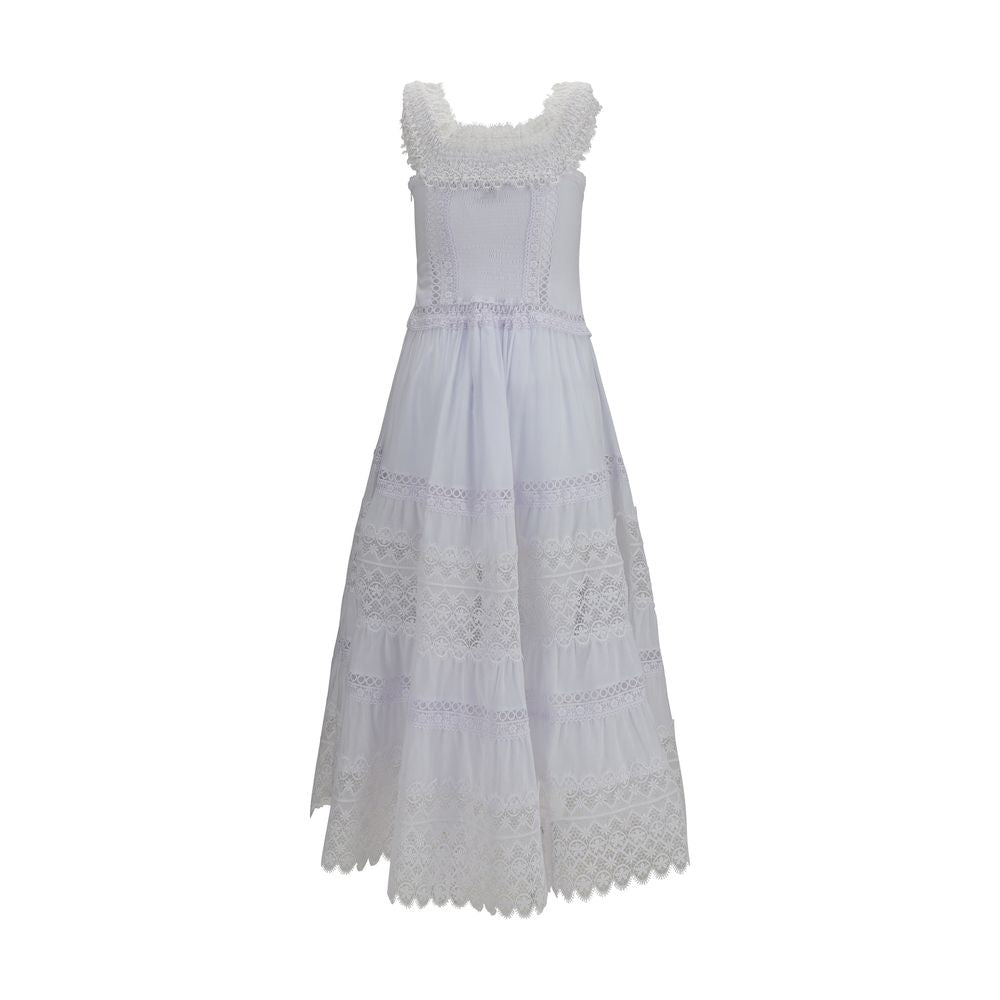 White Cotton Casual Dress