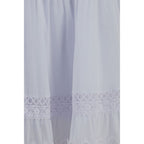 White Cotton Casual Dress