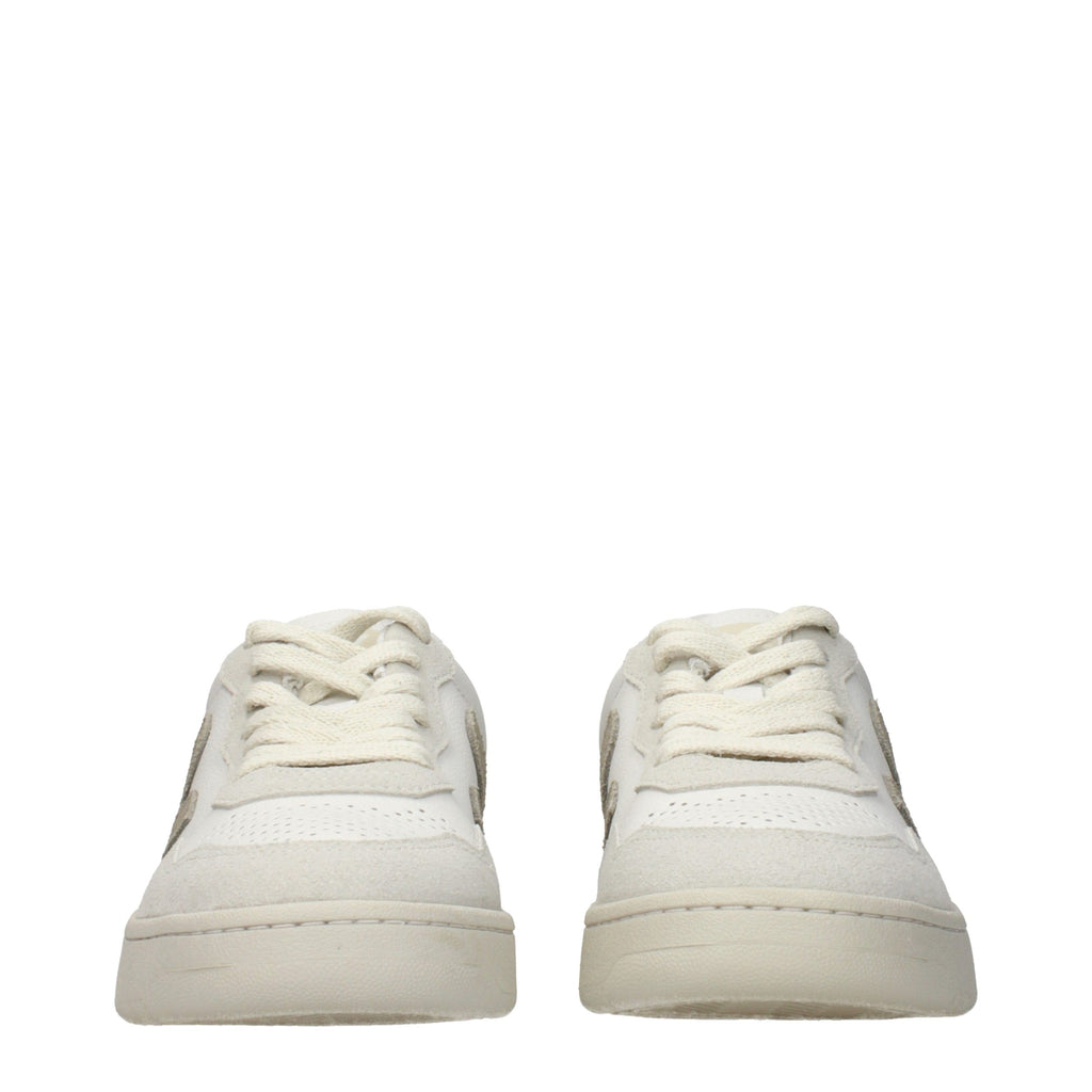 White Leather Low Top Sneakers