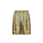 Gray Silk Bermuda Shorts