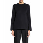 Black Cotton Long Sleeve T-Shirt