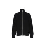 Black Alpaca Leather Cardigan