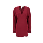 Purple Silk Casual Dress