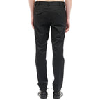 Black Nylon Casual Pants