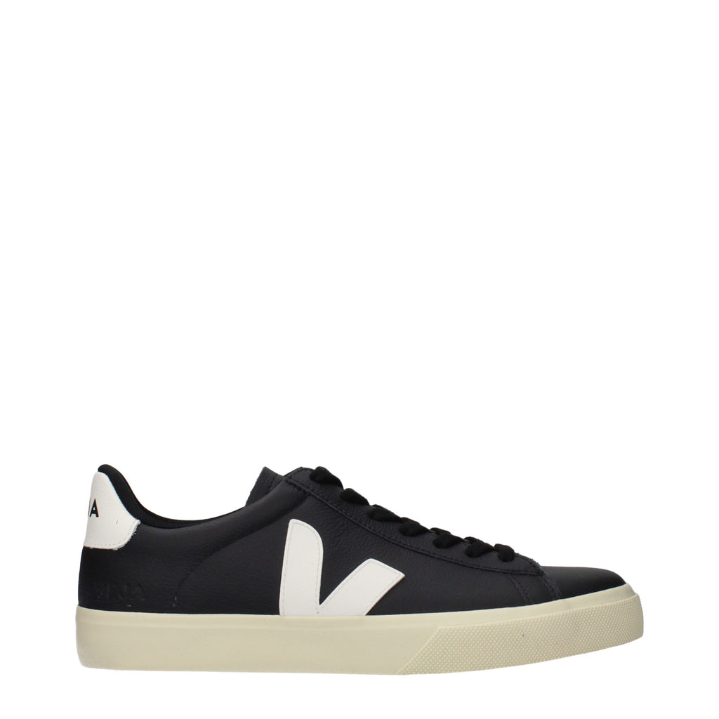Black Leather Low Top Sneakers