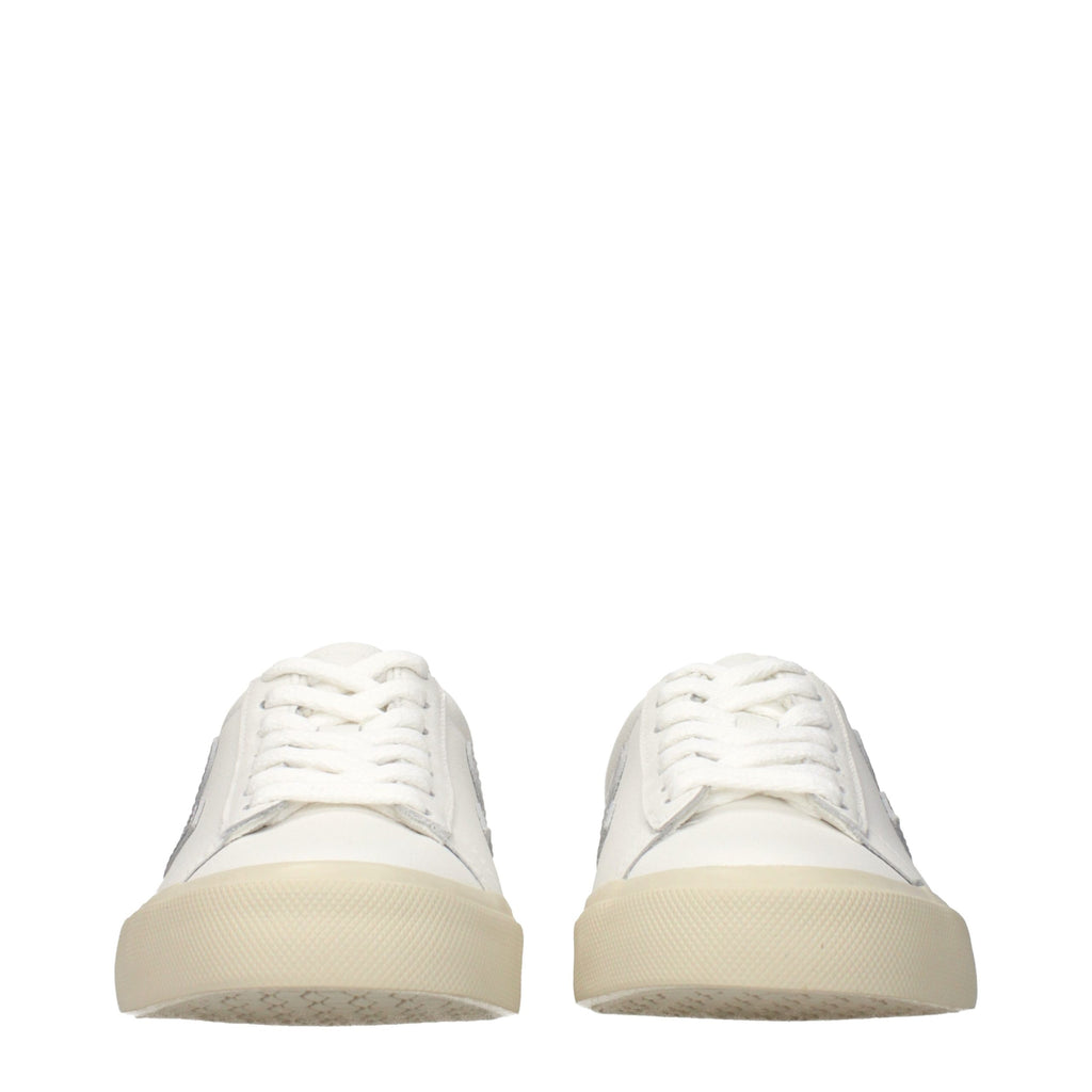 White Leather Low Top Sneakers