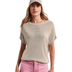 Beige Viscose Sleeveles Sweater