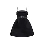 Black Polyester Casual Dress