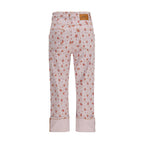 Multicolor Cotton Cropped Pants