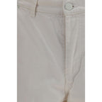 White Cotton Bermuda Shorts