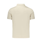 Beige Cotton Mens Polo Shirt