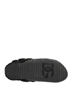 Gray Faux Fur Jacquard Mules Sandals Shoes