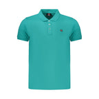 Green Cotton Men Polo