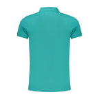 Green Cotton Men Polo