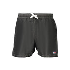 Black Polyester Men's Swimwear