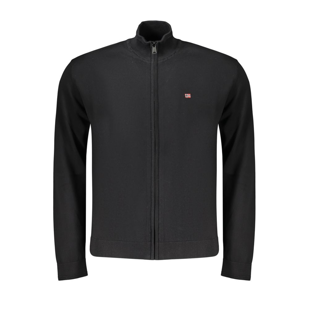 Black Cotton Men's Sweater