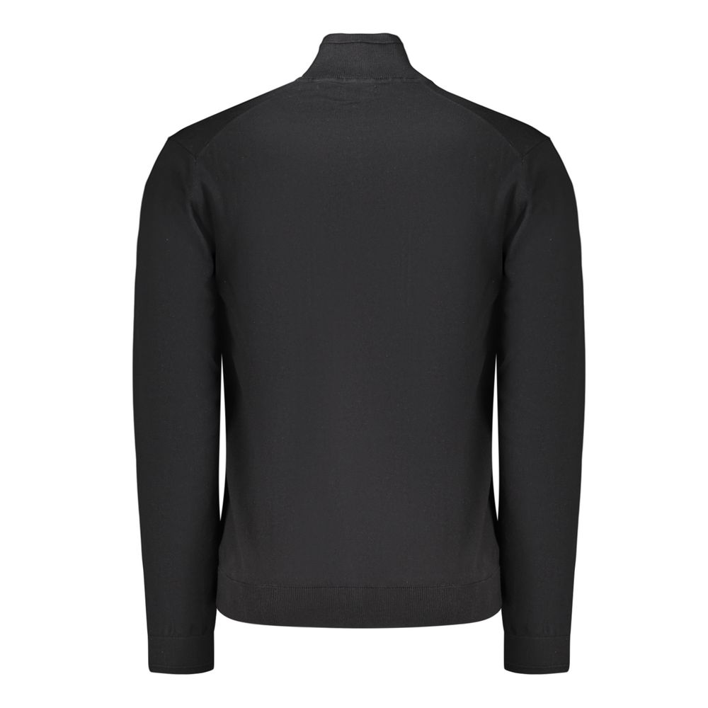Black Cotton Men's Sweater