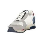 White Polyester Men's Sneaker