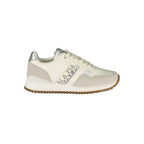 White Polyester Womens Sneaker