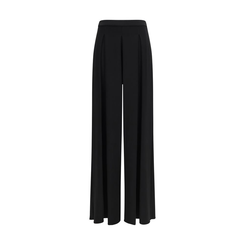 Black Viscose Casual Pants