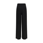 Black Viscose Casual Pants