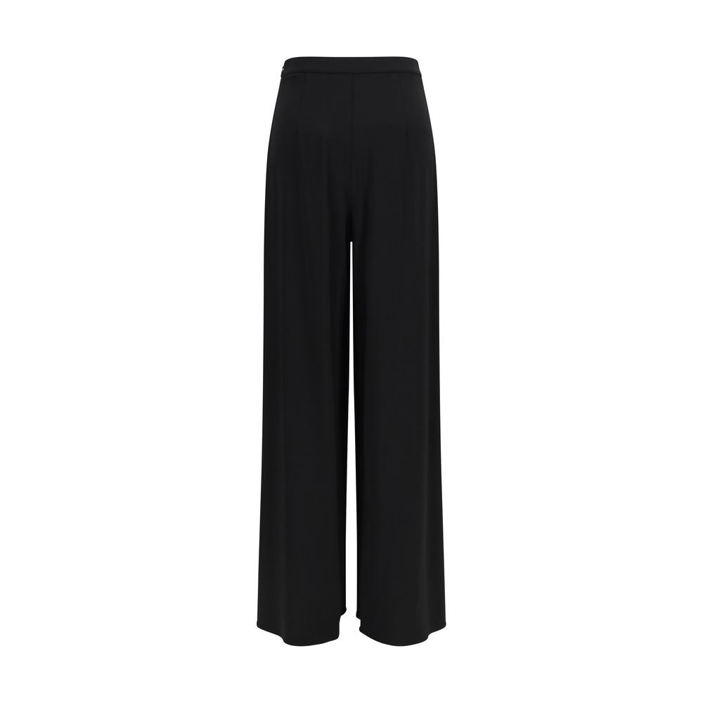 Black Viscose Casual Pants
