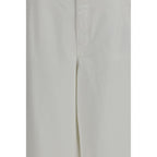White Cotton Casual Pants