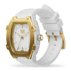 White Synthetic Dress Watch