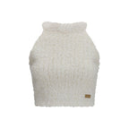 White Viscose Sleeveles T-Shirt