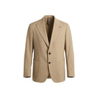 Beige Polyester Two-Piece Suit