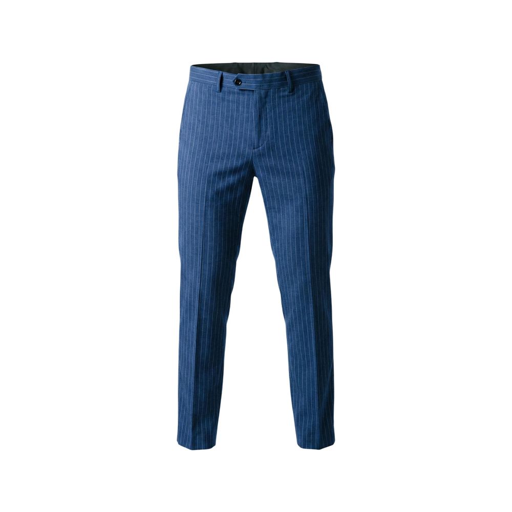 Blue Polyester Two-Piece Suit
