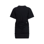 Black Cotton Casual Dress