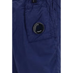 Blue Nylon Shorts