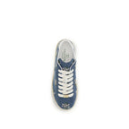 Blue Fabric Low Top Sneakers