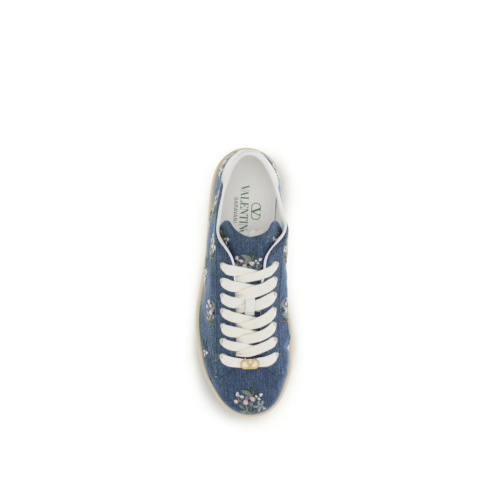 Blue Calf Leather Bos Taurus Low Top Sneakers