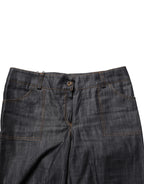 Black Cotton Mid Waist Skinny Denim Trouser Jeans