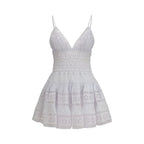White Cotton Casual Dress