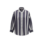 Blue Viscose Pattern Shirt