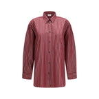 Bordeaux Polyester Pattern Shirt