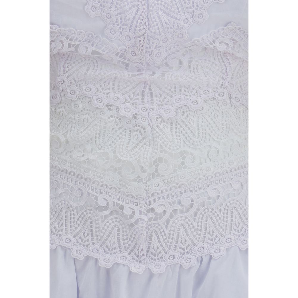 White Cotton Casual Dress