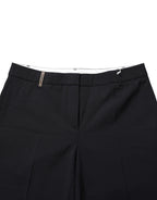Black Skinny Mid Waist Chino Women Trouser Pants