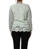 Green ButtonDown LongSleeve Cardigan Sweater