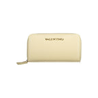 Beige Polyurethane Women's Wallet with Coin Purse and Card Spaces