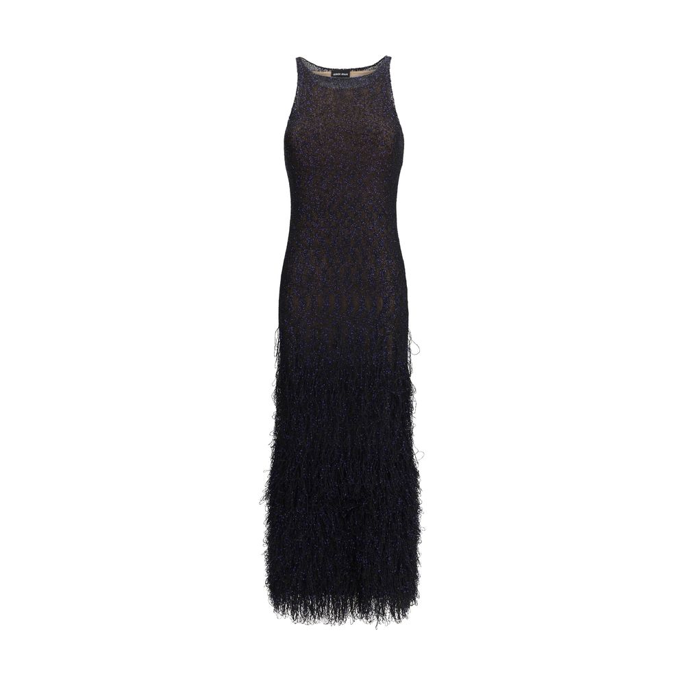 Blue Polyamide Cocktail Dress