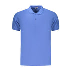 Blue Cotton Men's Polo Shirt