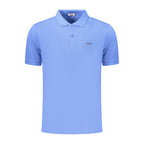 Blue Cotton Men's Polo Shirt
